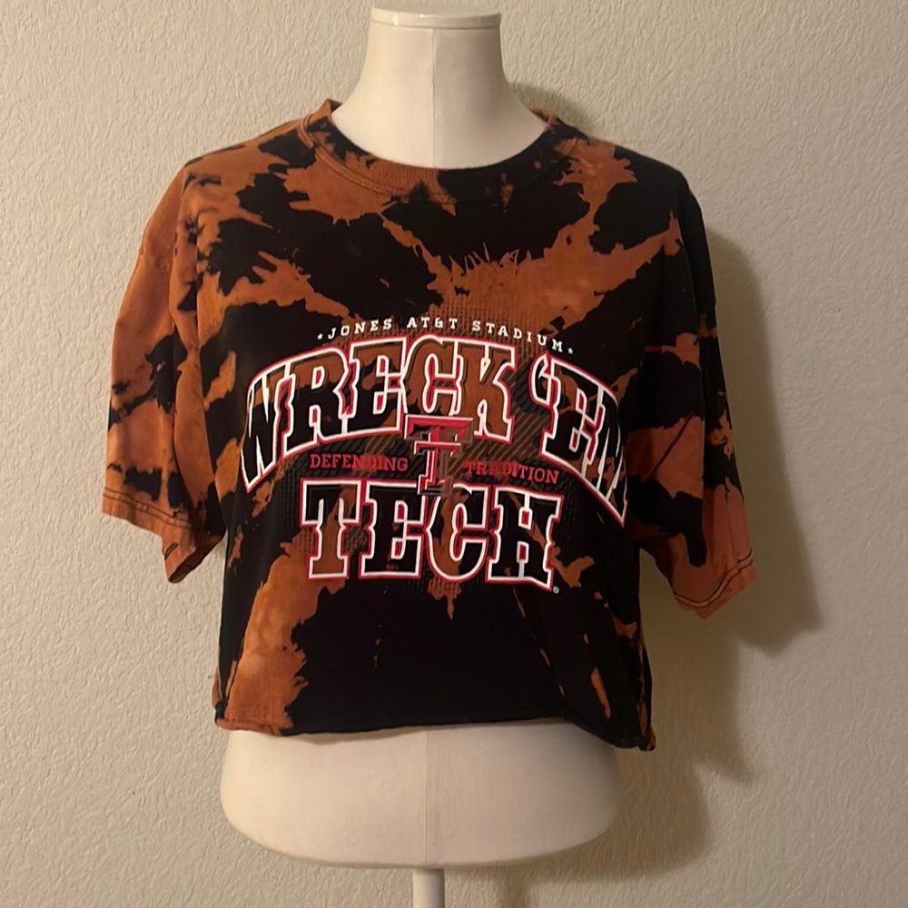 Texas Tech cropped tee